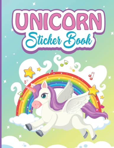 Unicorn Sticker Book: Cute Unicorn sticker collecting book for kids by