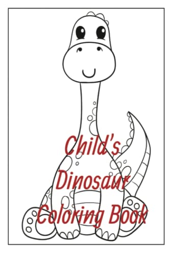 Cute Dinosaurs Children's Coloring Book Colored Pencils Crayons ...