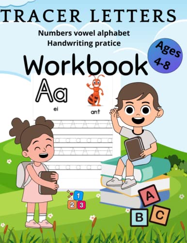 Tracer letters alphabet,vowels,numbers Handwriting practice workbook ...