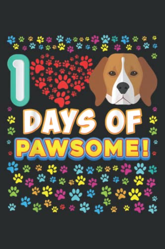 100 Days of Pawsome Paws Paw Prints Awesome 100Th Day School Funny ...