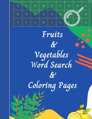 Fruits & Vegetables Word Search & Coloring Pages: Healthy Food Word