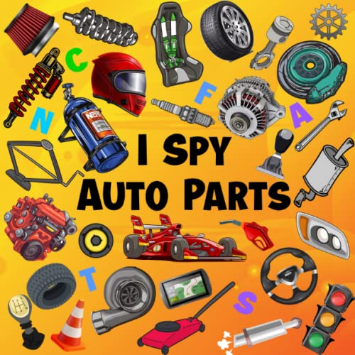 I Spy Auto Parts ABC Picture Puzzles Book For Future Race Car Drivers
