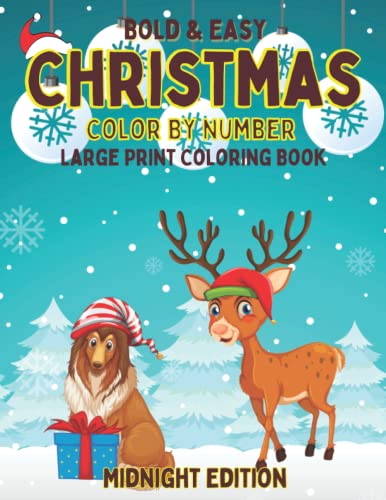 Bold & Easy Christmas Color By Number Large Print Coloring Book ...