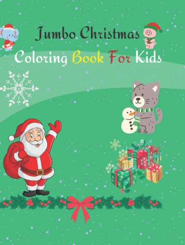 Jumbo Christmas Coloring Book For Kids: Large Christmas coloring pages ...