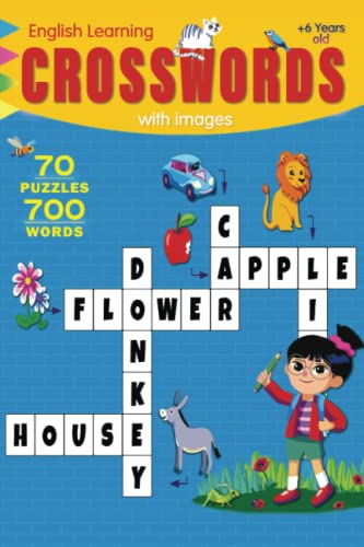 English Crossword Puzzles For Kids Ages 6 And Up Big Easy Large Print 