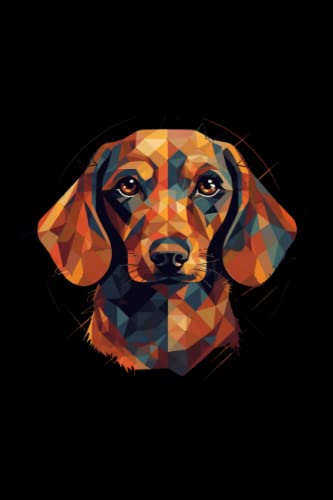 Colorful Dachshund art design: 6"x9", Notes, Notebook, Journal ...