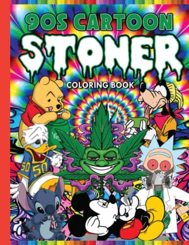 90s Cartoon Stoner Coloring Book - 152256806 