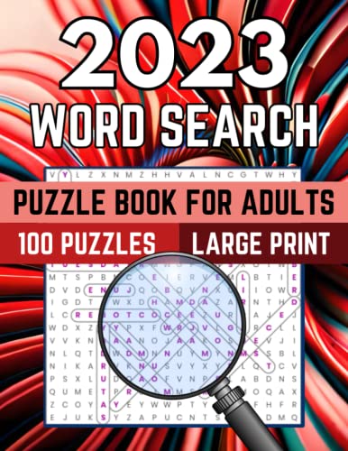 2023 Word Search Puzzle Book for Adults Large Print: Activity Book and ...