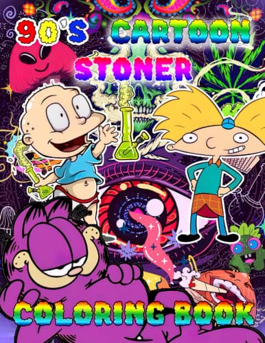 90s Cartoon Stoner Coloring Book For Adults: An Amazing Coloring Pages ...
