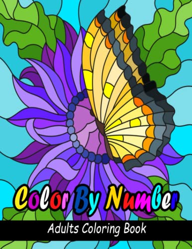 Color By Number Adults Coloring Book: Easy Large Print Color By Number ...