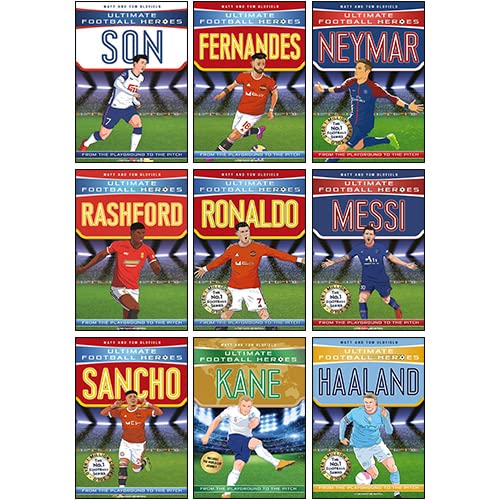 Ultimate Football Heroes Series Collection 9 Books Set By Matt & Tom