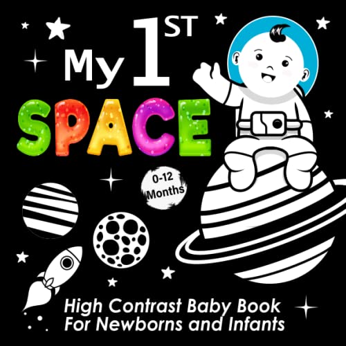 My First Space Baby Book Gift High Contrast Baby Book for Newborns 0