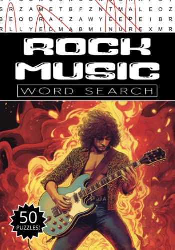 Rock Music Word Search: 50 Puzzles, Word Find, Vocabulary Activity Book ...