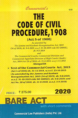 The Code Of Civil Procedure 1908 Bare Act 2019 Edition By 