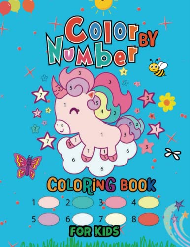 Color by Number Coloring Book Book for Kids: Over 50 Cute Coloring ...