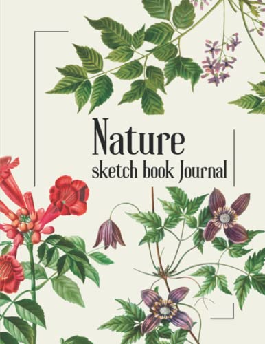 Nature themed sketch book journal: Nature themed large sketchbook