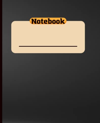 Notebook Simple and beautiful notebook label black background: 100