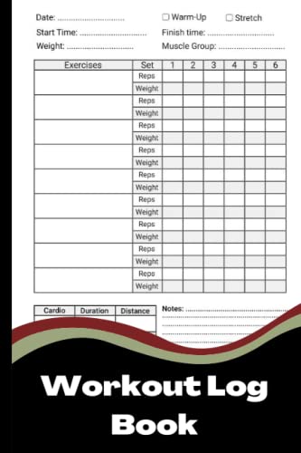 Workout Log Book: Gym Weight Lifting Log Book, Exercise Notebook and ...