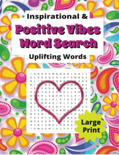 Inspirational Positive Vibes Word Search Uplifting for Adults, Teens ...