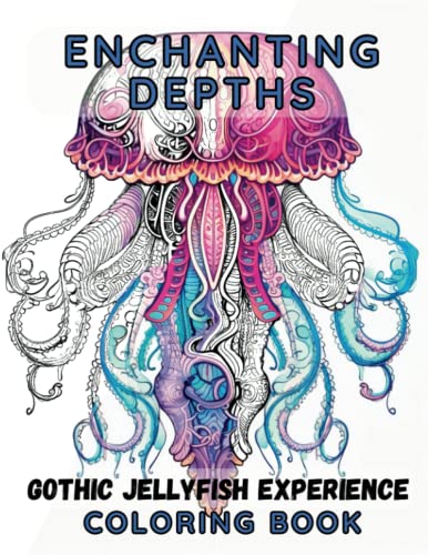 Enchanting Depths: A Gothic Jellyfish Coloring Experience by Wowfish