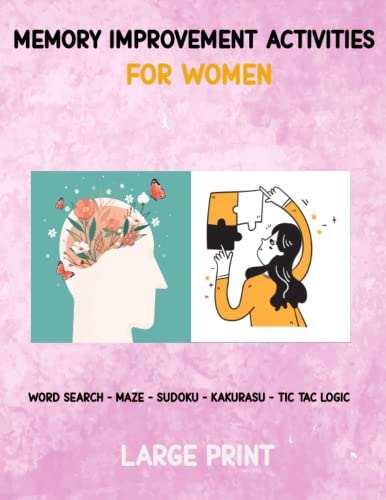 Memory Improvement Activities For Women Large print Word Search Maze 