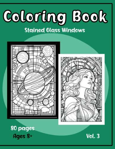 Stained Glass Windows Coloring Book Vol.3: Coloring Book for Children