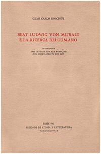 Beat Ludwig von Muralt e la ricerca dell'umano by unknown author