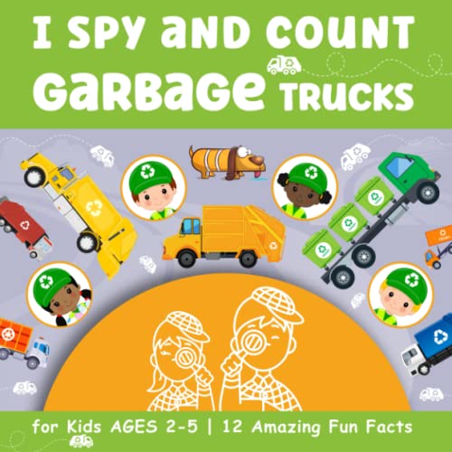 Trash Truck Book for Kids Ages 25 I Spy and Count Garbage Trucks