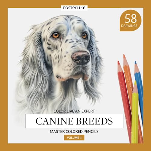 Color like an expert. Canine breeds. Master Colored Pencils. Volume II