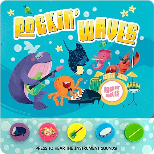 Rockin' Waves - Children's Sensory Silicone Button Sound Book Featuring Musical Instruments book cover