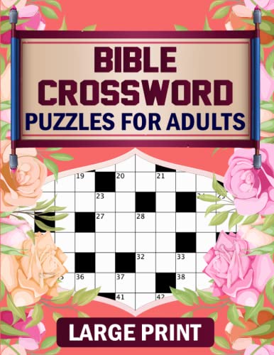 Large Print Bible Crossword Puzzles For Adults: Test Your Bible ...