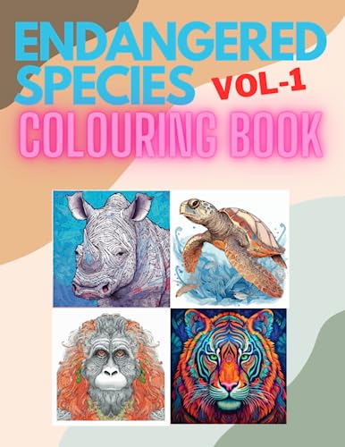 Endangered Species coloring book Vol 1 | Adult coloring book & kids ...