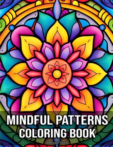 Mindful Patterns Large Print Coloring Book: 50 Big Simple and Easy ...