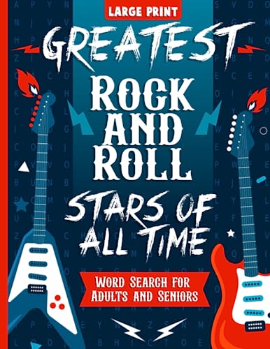 Rock and Roll Word Search for Adults, Seniors and Teens in Large Print ...