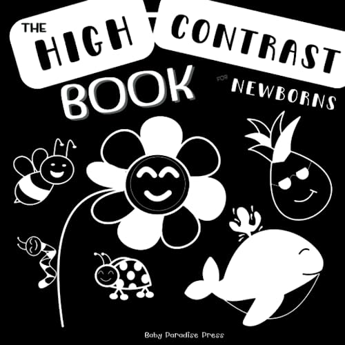The HighContrast Book for Newborns Animals, Fruit, and Nature Shapes