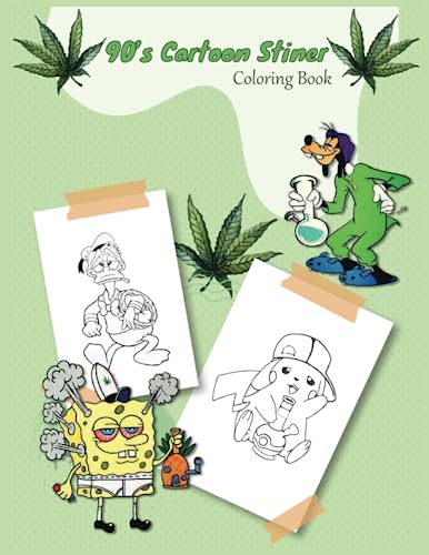 90s cartoon coloring book stoner