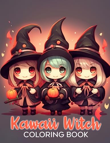 Kawaii Witch Coloring Book: Immerse Yourself in 30 Sweet and Charming ...