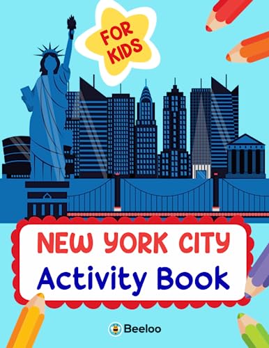New York City (NYC) Activity Book for kids: Mazes, Color By Number ...