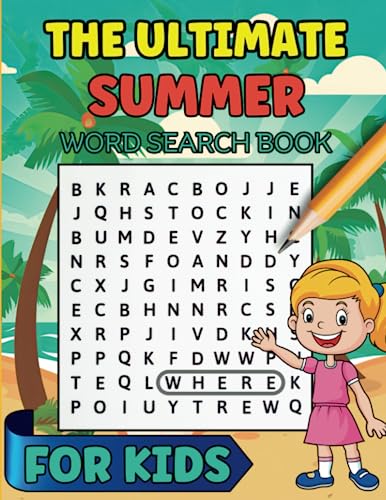 Ultimate summer word search giant word search book challenging and 
