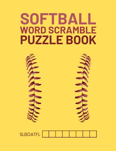 Softball Word Scramble: Large Print Word Scramble Puzzle Book For ...