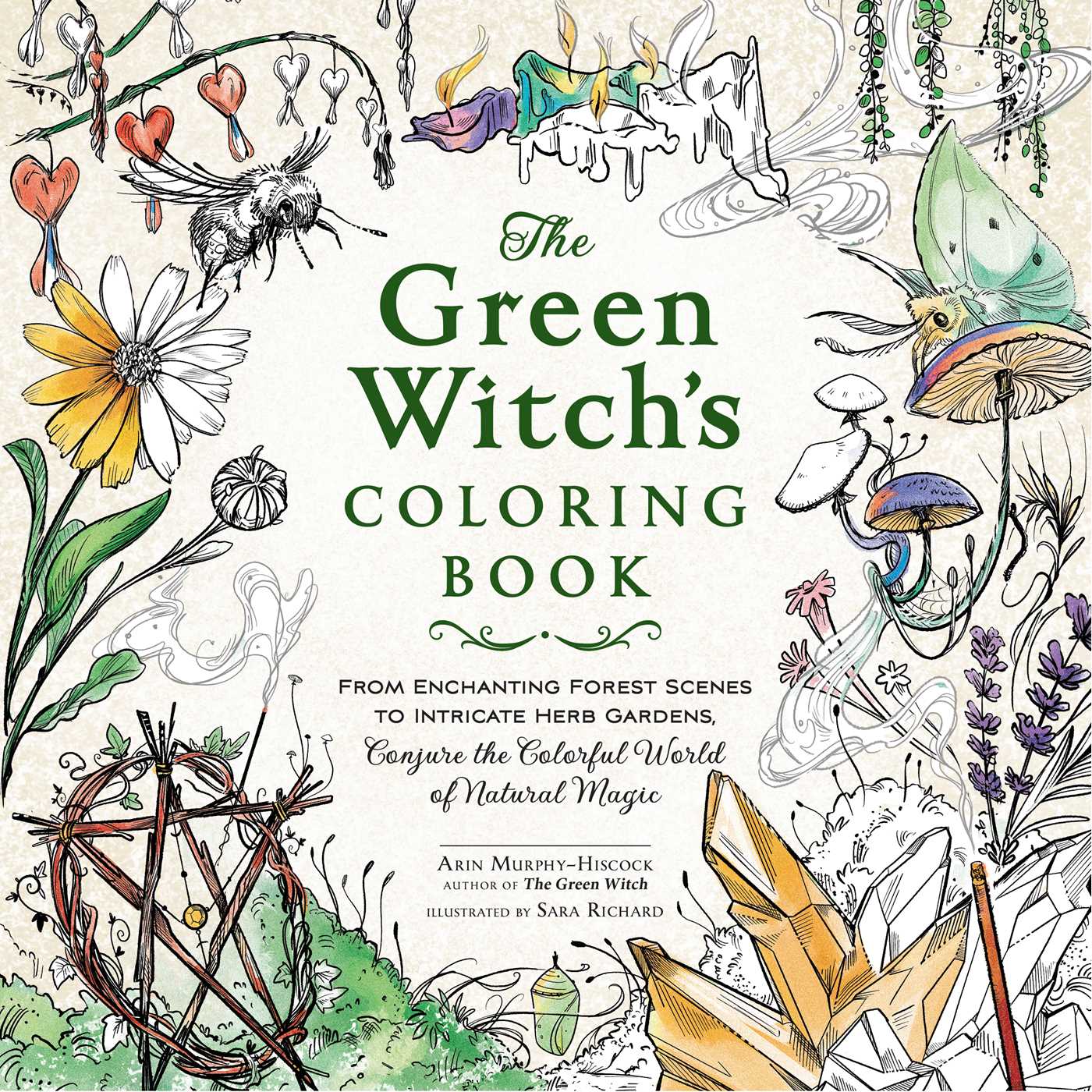 The Green Witch's Coloring Book book cover
