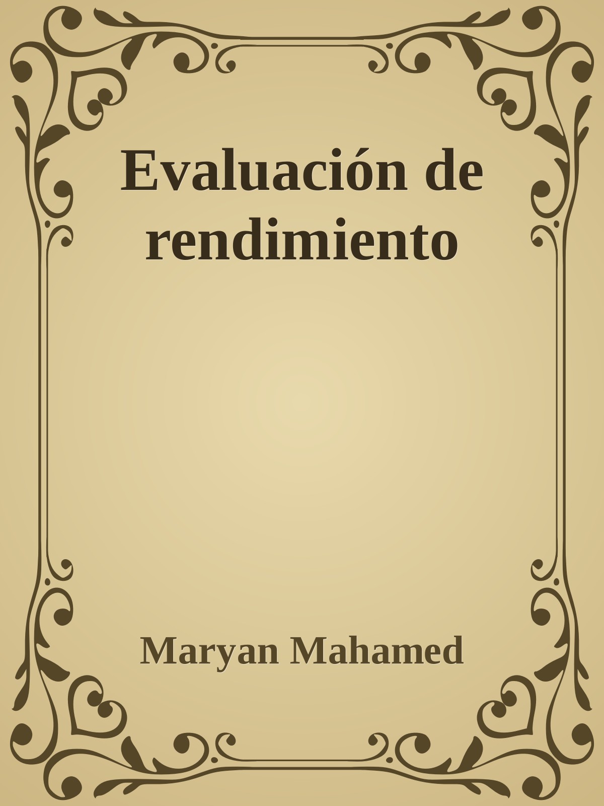 Evaluación de rendimiento