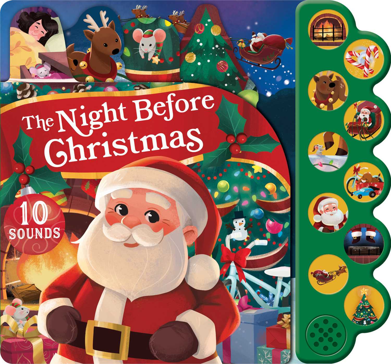 The Night Before Christmas 10Button Sound Book by Clement Clarke Moore
