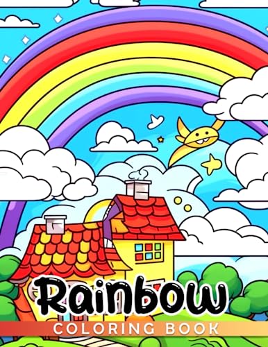 Rainbow Coloring book: 40+ high-quality pages of pictures for ...