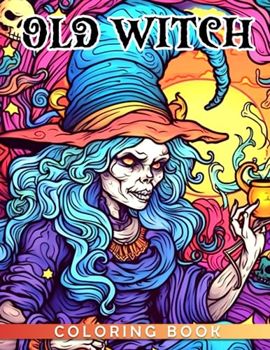 Old Witch Coloring Book: Mystery WitchyDesigns | Gifts To Relax And ...