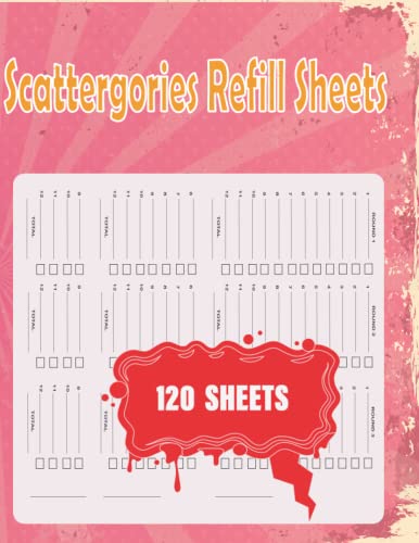 Scattergories Refill Sheets: Score Pads for Scorekeeping ...