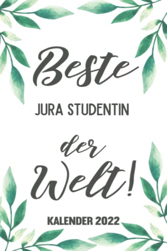 Beste Jura Studentin der Welt!: Kalender I A5 I 160 Seiten I