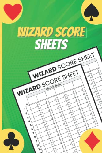 Wizard Score Sheets: Wizard Card Game Score Pads | 110 Large Score Pads ...