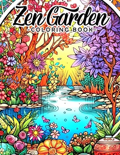 Zen Garden Coloring Book: Amazing Coloring Pages Featuring Charming