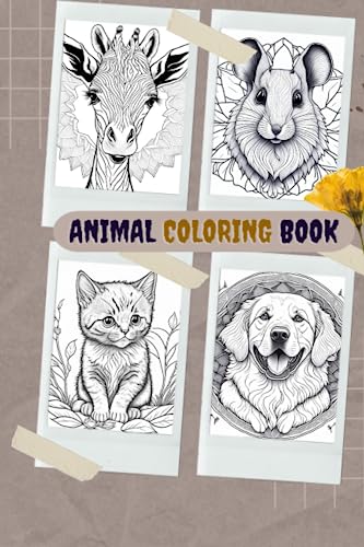 Animal coloring books for adults: A book suitable for gifts It includes